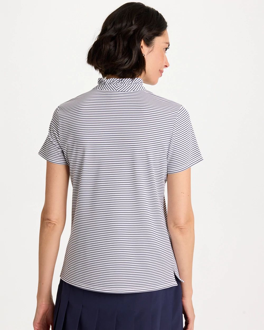 Zenergy® UPF Ruffle Striped Half Zip