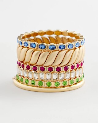 Small Faceted Stretch Bracelet click to view larger image.