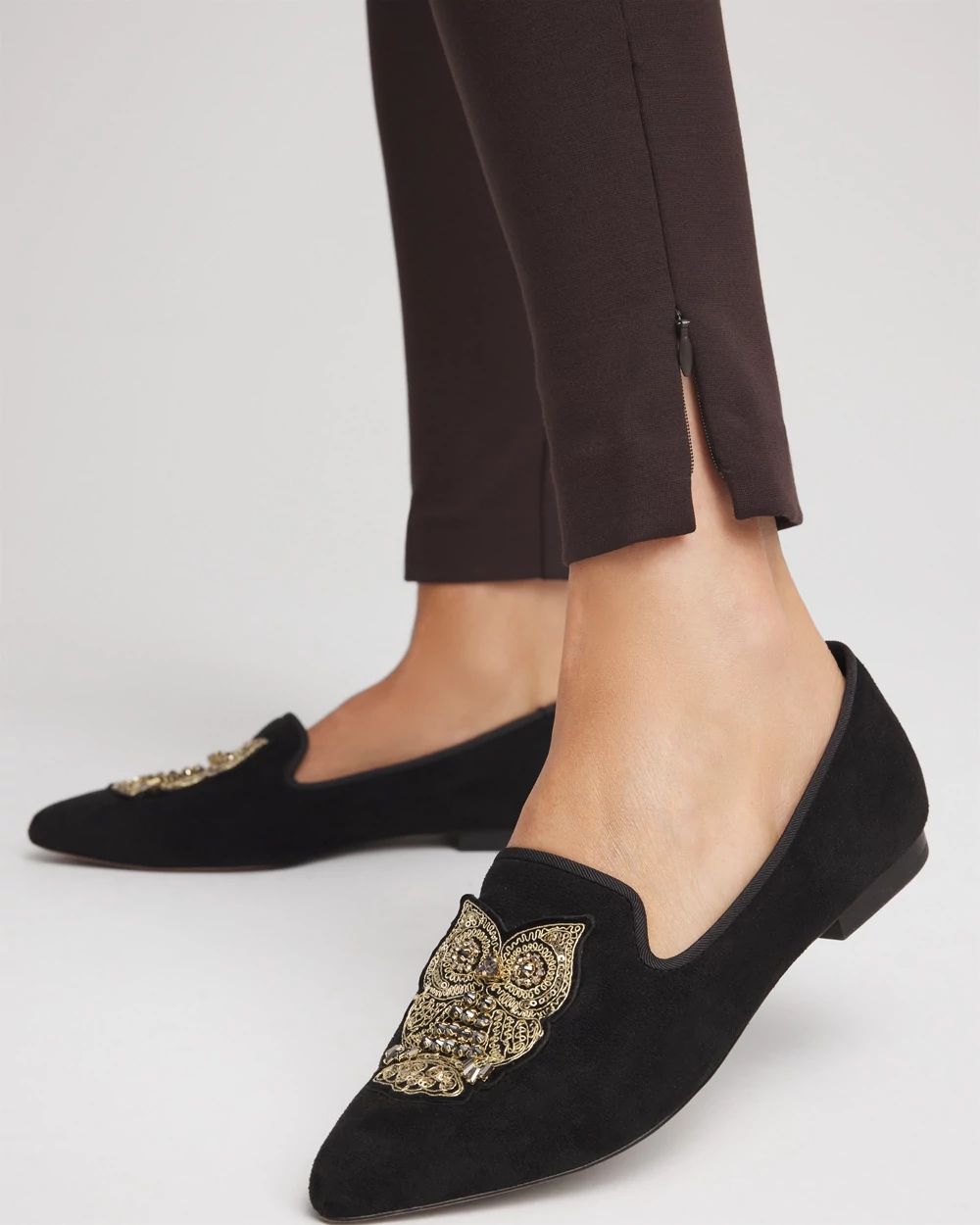 Juliet Slim Zip-Ankle Leggings