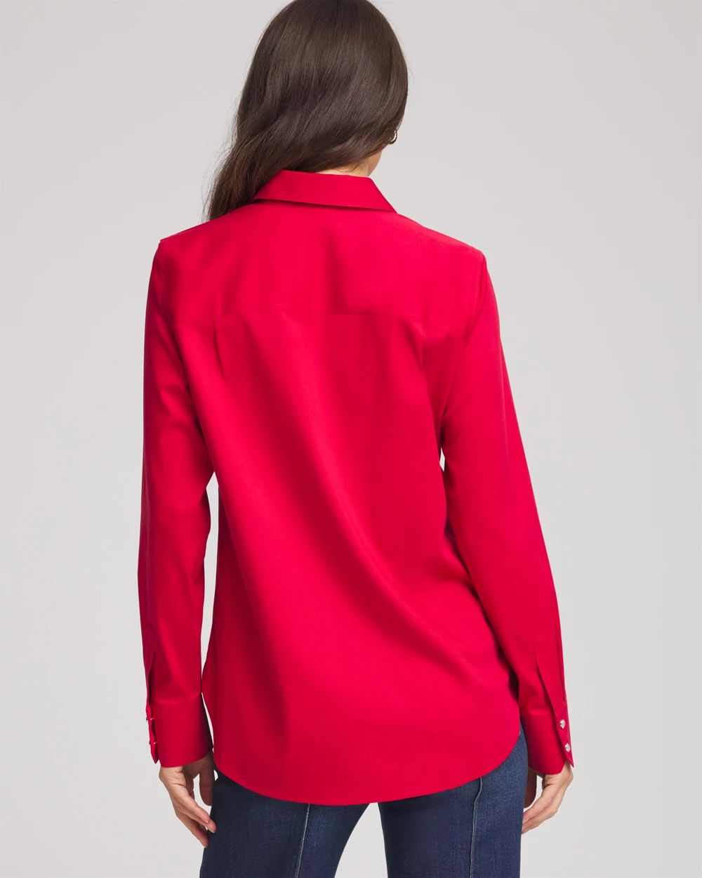 No Iron™ Rhinestone Button Shirt