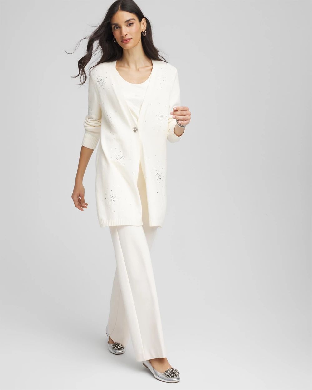 Rhinestone Embellished Cardigan click to view larger image.