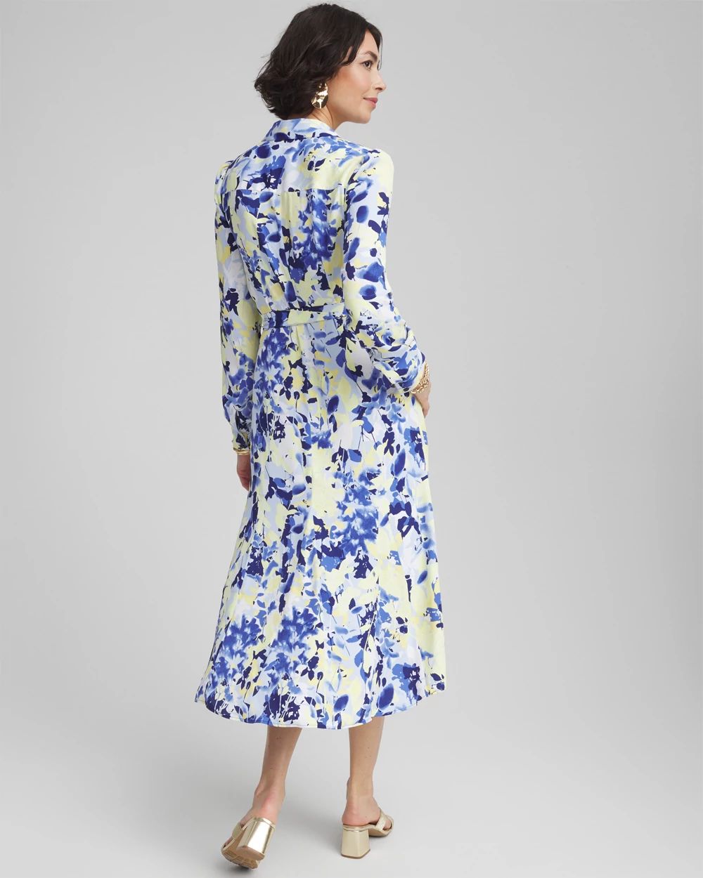 Floral Midi Shirtdress click to view larger image.