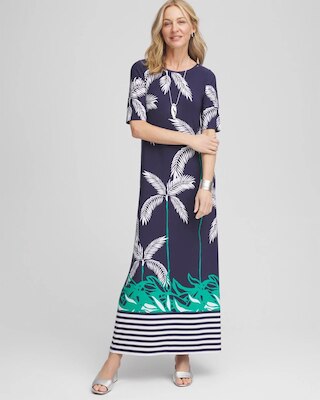 Petite Tropical Nights Knit Maxi Dress click to view larger image.