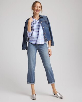 Slub 3/4 Sleeve Tee click to view larger image.