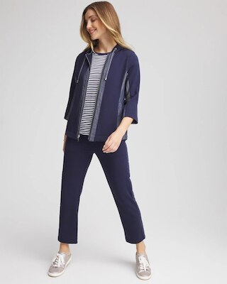 Zenergy® French Terry & Chambray Jacket click to view larger image.