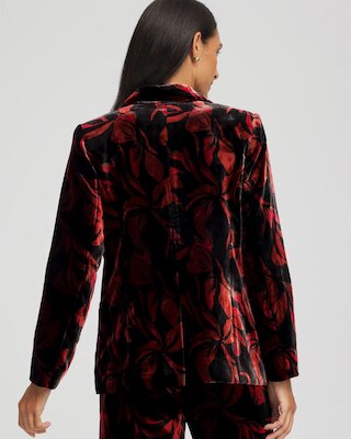 Velvet Printed Blazer click to view larger image.