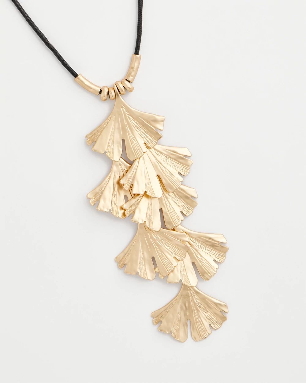 Chico's Originals Gold Ginkgo Pendant Necklace