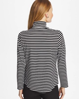 Zenergy® UPF Striped Contrast Half Zip Pullover Top click to view larger image.