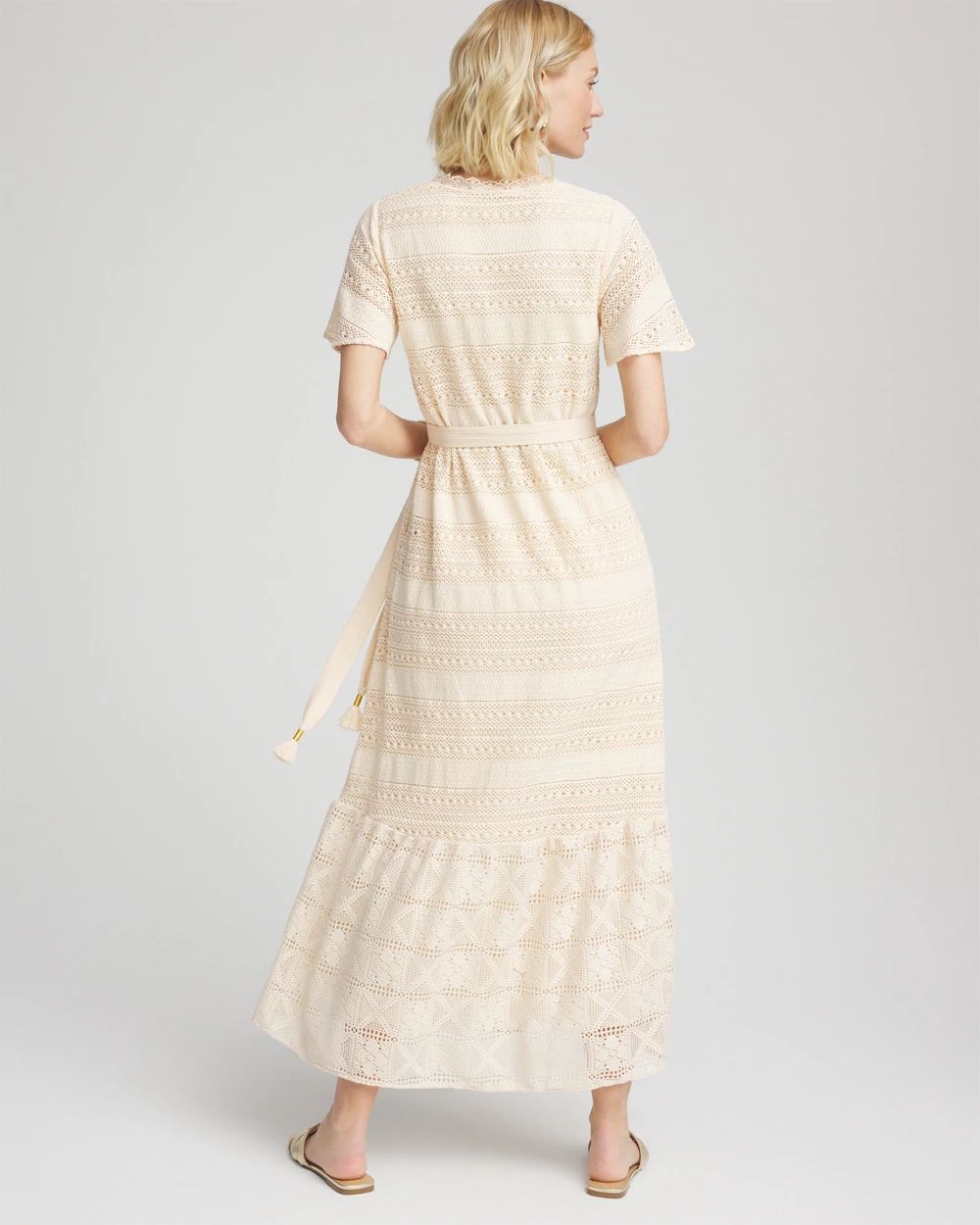 Petite Crochet-Lace Maxi Dress