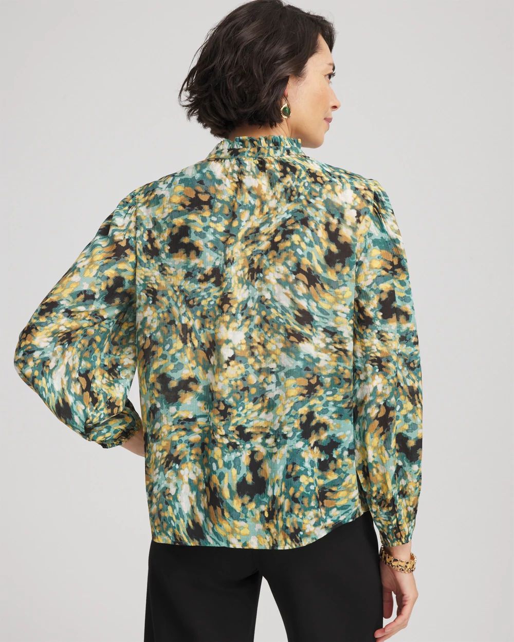 Crinkle Relaxed-Fit Blouse click to view larger image.