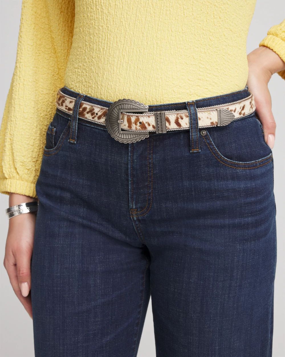 Pony Print Skinny Trouser Belt