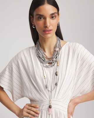 Chico's Originals White Jade Ocean Necklace click to view larger image.