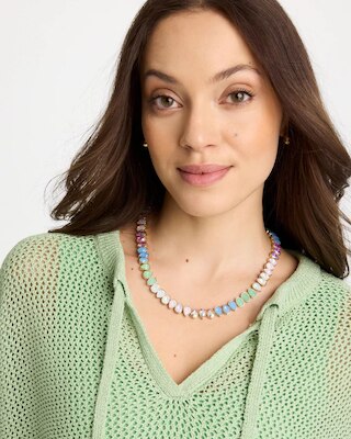 Teardrop Tennis Necklace click to view larger image.