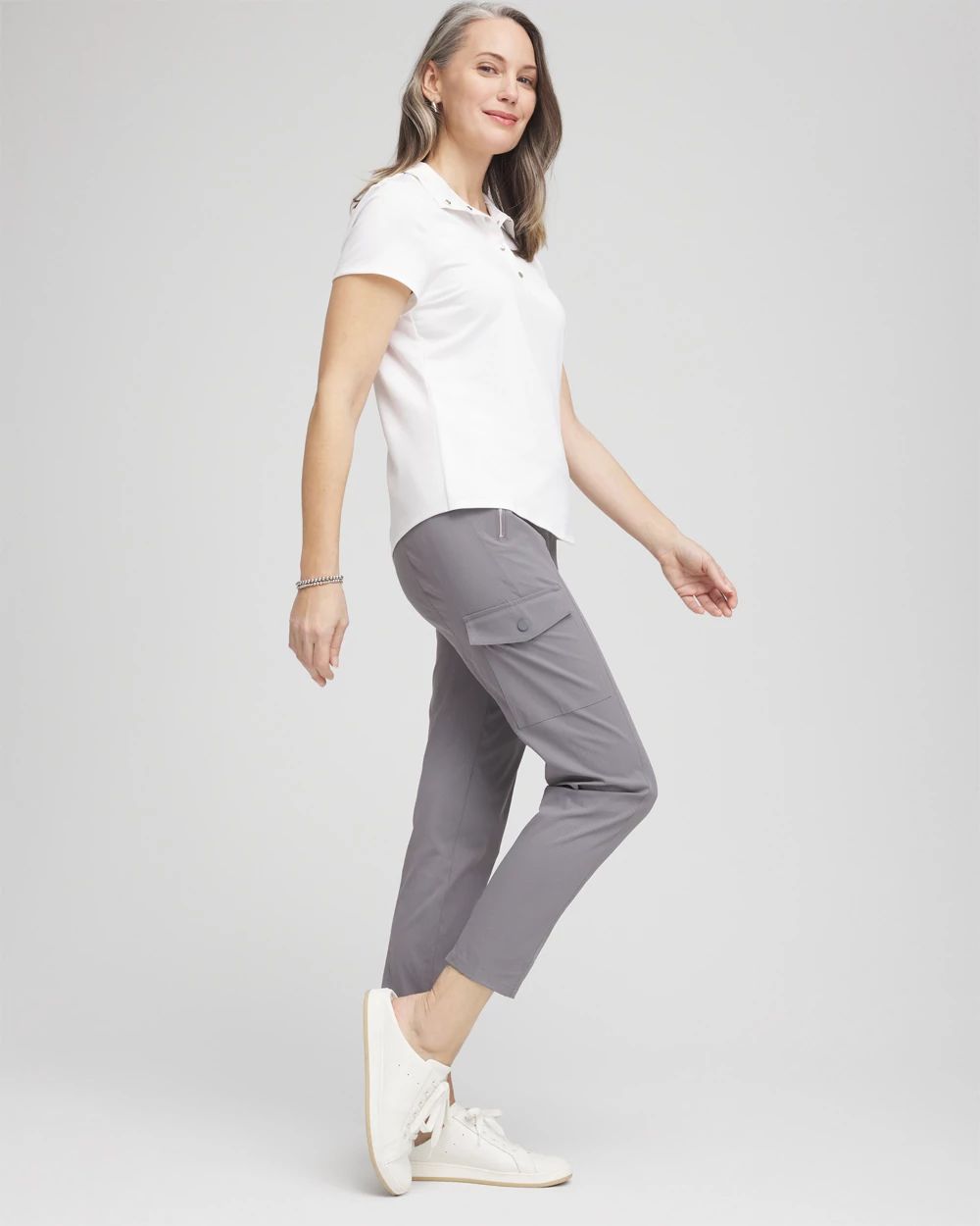 Zenergy® Striped Cargo Ankle Pants