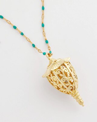 Lantern Pendant Necklace click to view larger image.