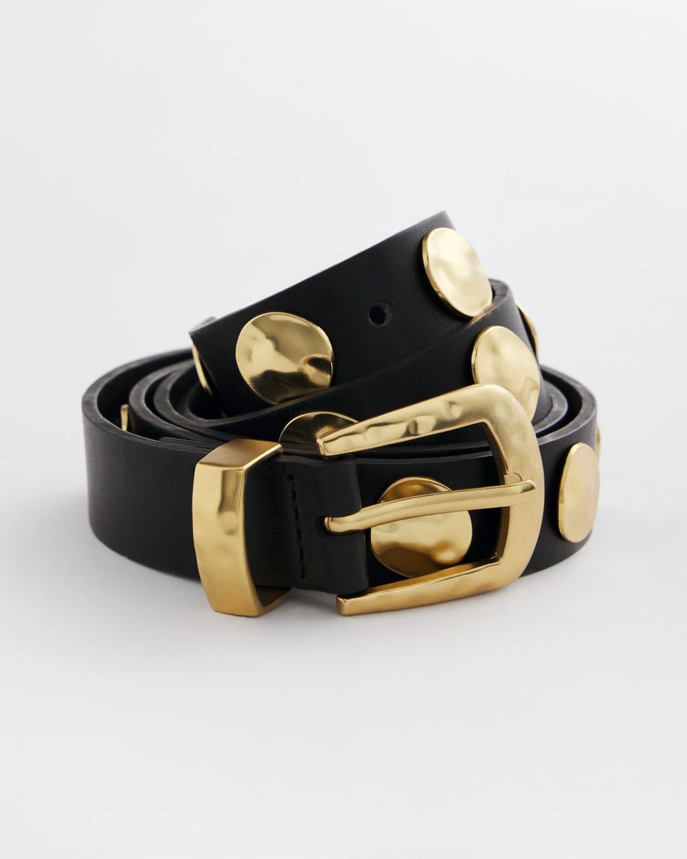 Studded Faux Leather Trouser Belt