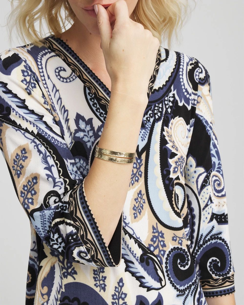 Travelers™ Paisley V-Neck Tunic click to view larger image.