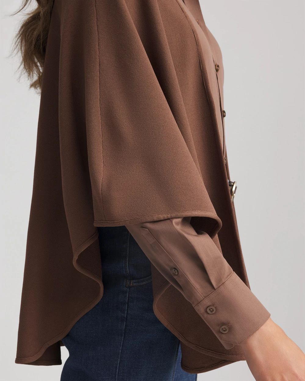 Crepe Open-Front Ruana click to view larger image.