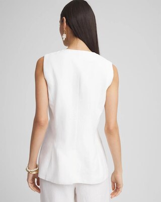 Linen Button-Front Shirt Vest click to view larger image.