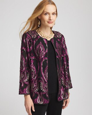 Travelers™ Collection Mesh Embroidered Jacket