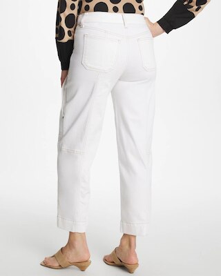 Utility Wide Pull-On Crop Jeans click to view larger image.