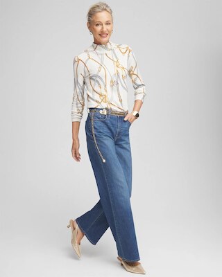 Shimmer Mockneck Pullover Sweater click to view larger image.