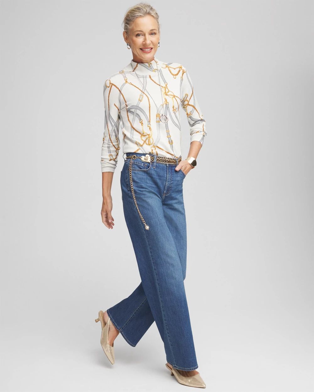 Shimmer Mockneck Pullover Sweater