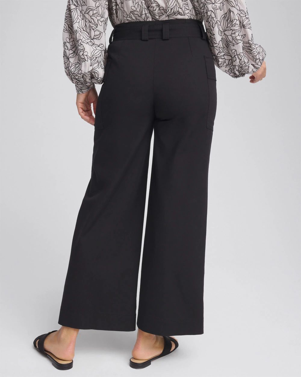 Belted Twill Utility Cropped Pants click to view larger image.