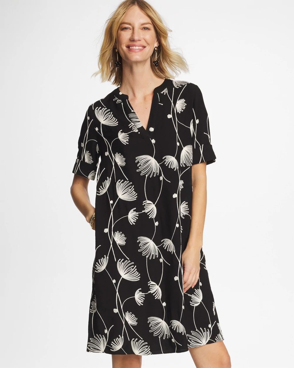 Embroidered Ginkgo Bonnie Dress