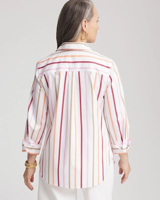 No Iron™ Striped Stretch-Sateen Shirt click to view larger image.