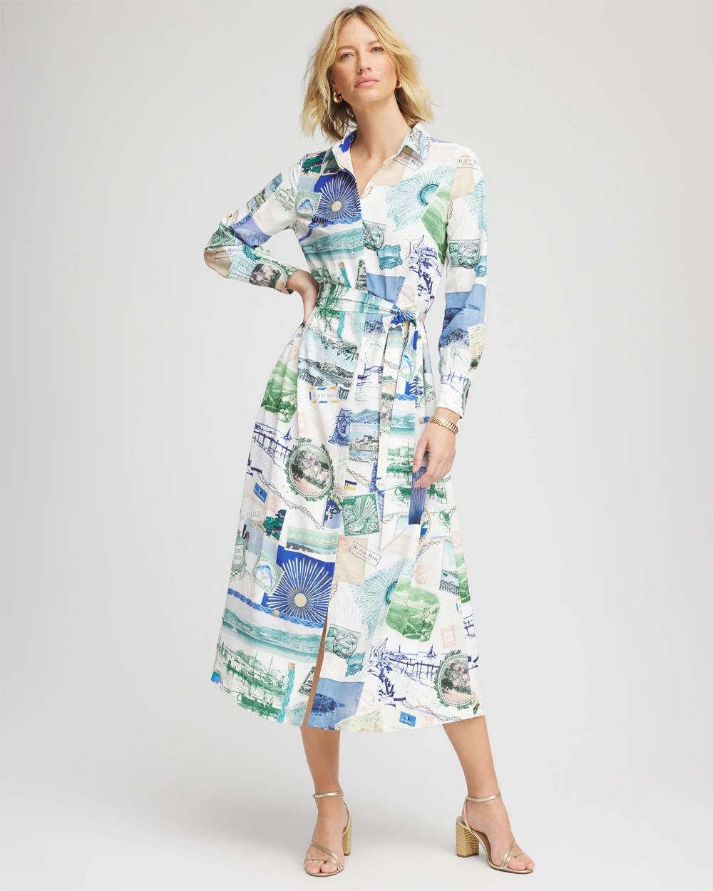 Port Call Maxi Shirtdress