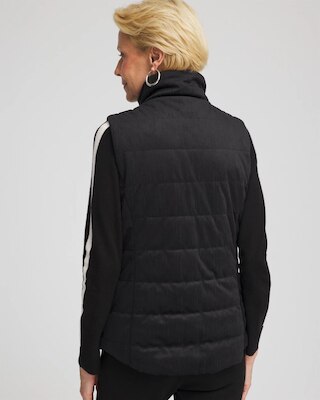 Zenergy® Reversible Velvet Puffer Vest click to view larger image.