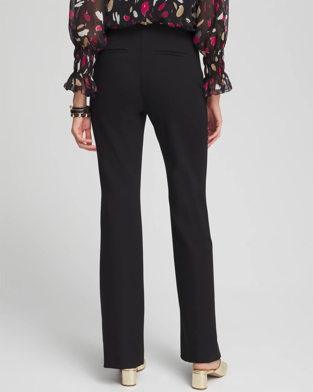 Juliet Ponte Button Detail Flare Pants