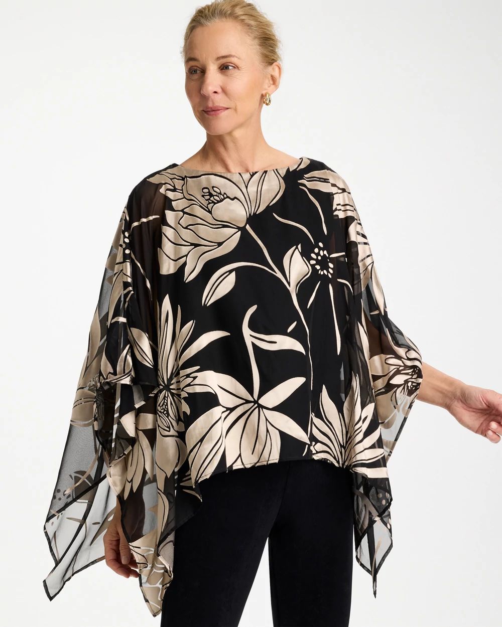 Travelers™ Burnout Floral Chiffon Top