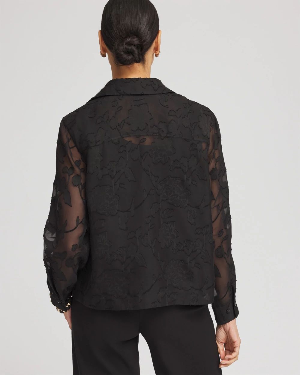 Long Sleeve Burnout Camp Shirt click to view larger image.