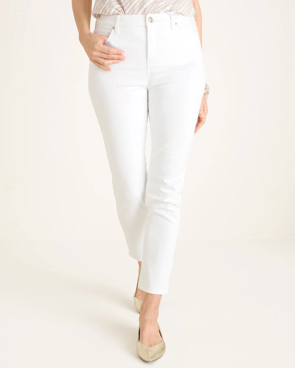No-Stain Girlfriend Ankle Jeans