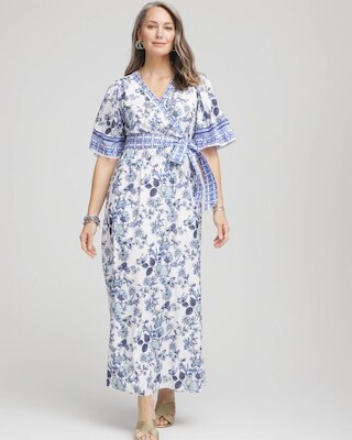 Surplice Matte Satin Maxi Dress