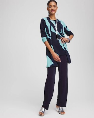 Travelers™ Collection Petal-Print Cardigan click to view larger image.