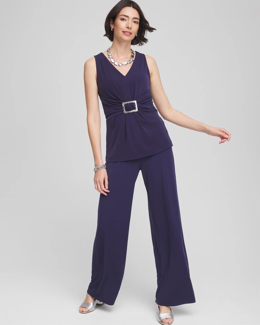 Travelers™ Knit Hammered-Buckle Top