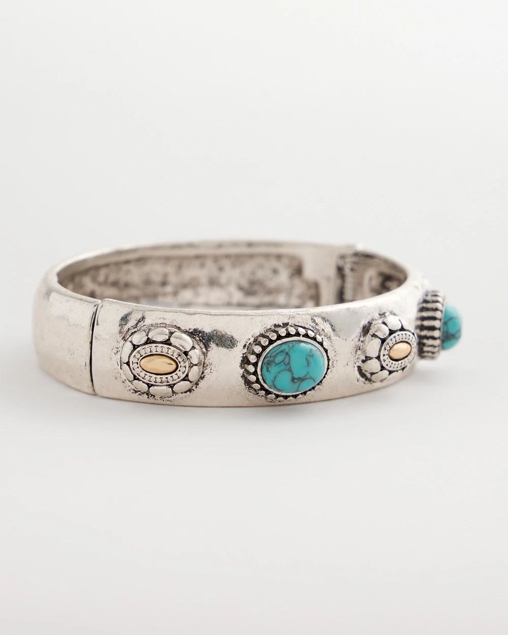 Turquoise Mixed Metal Bangle