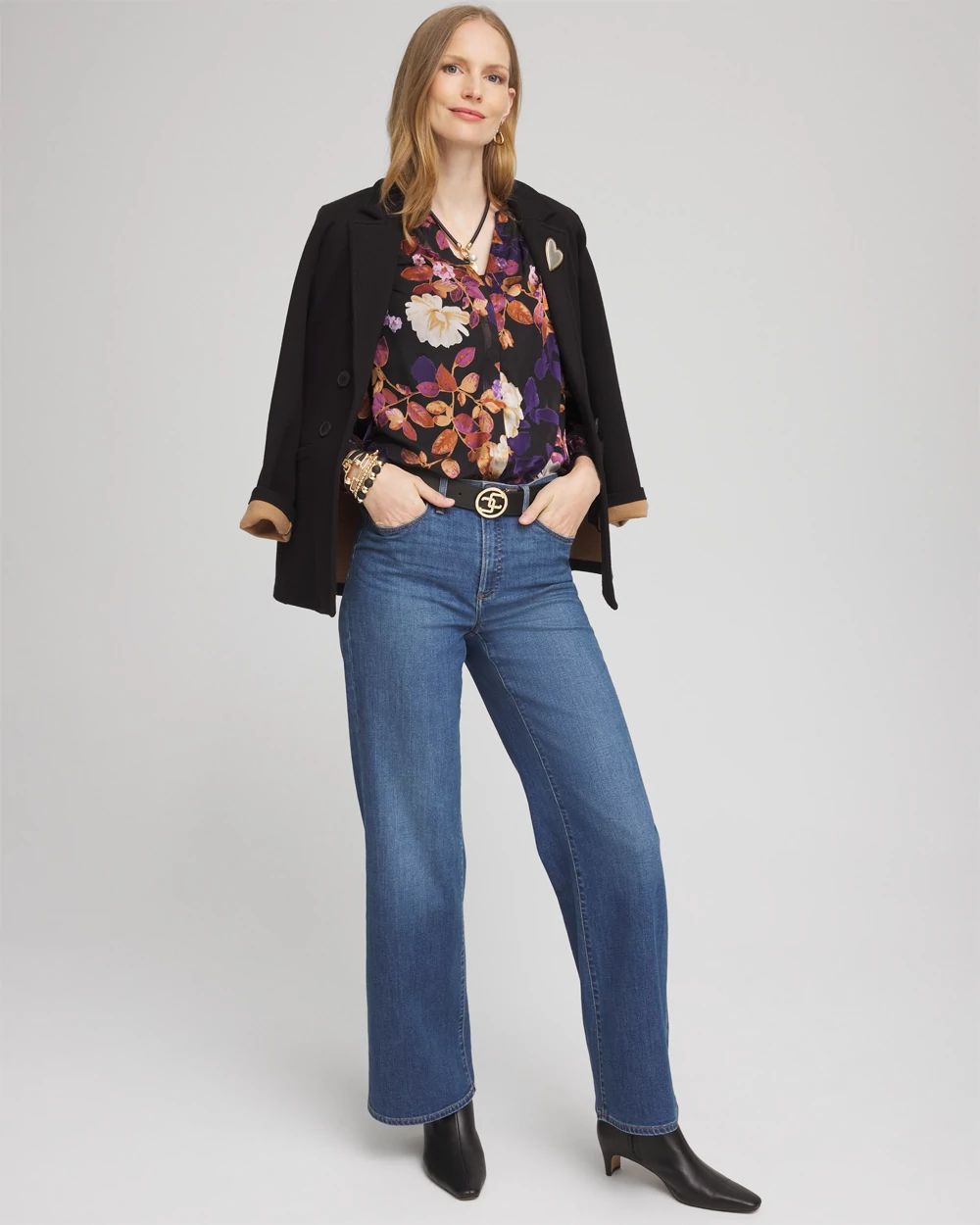 Floral Burnout Blouse