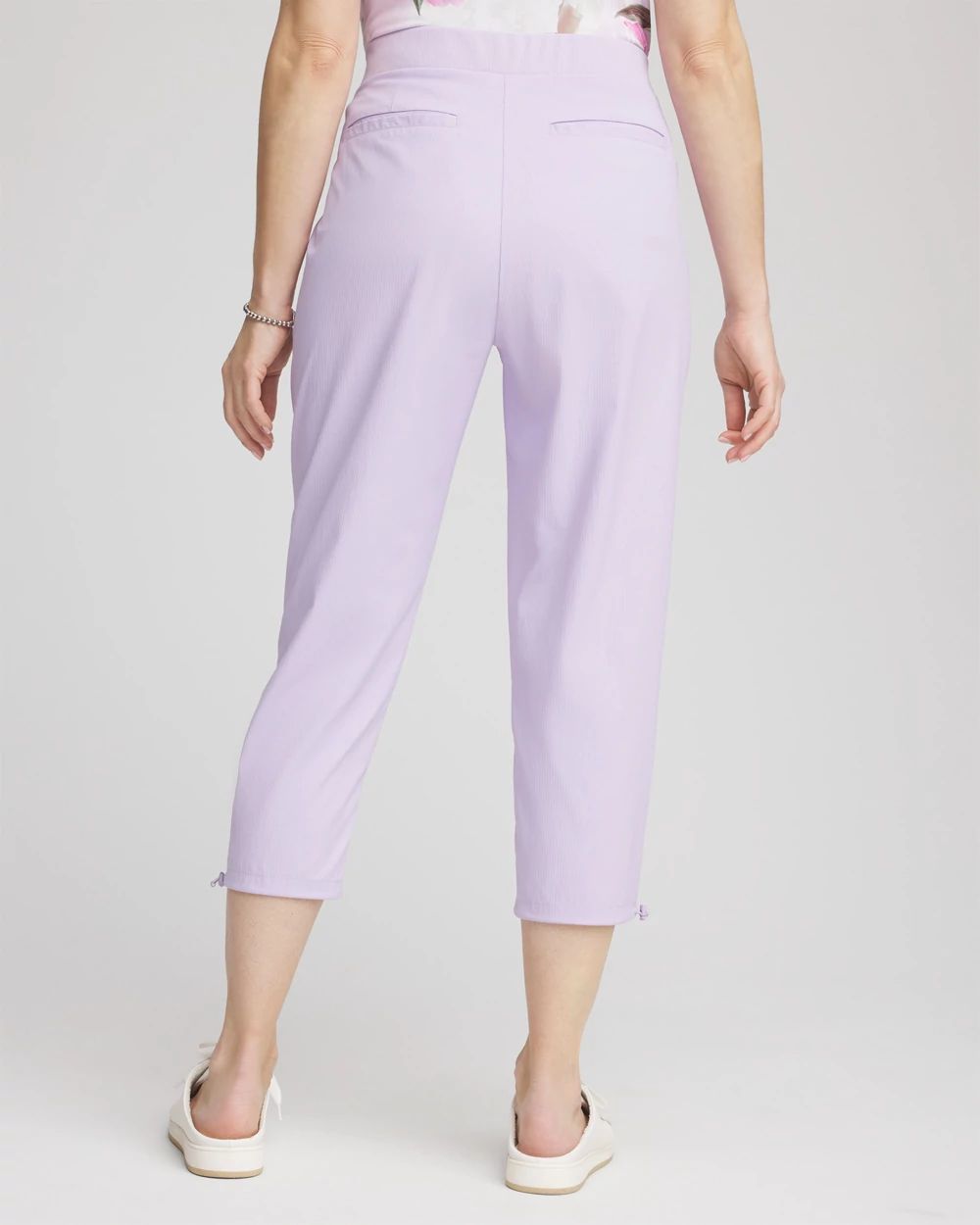 Zenergy® Striped UPF Bungee Cropped Pants click to view larger image.