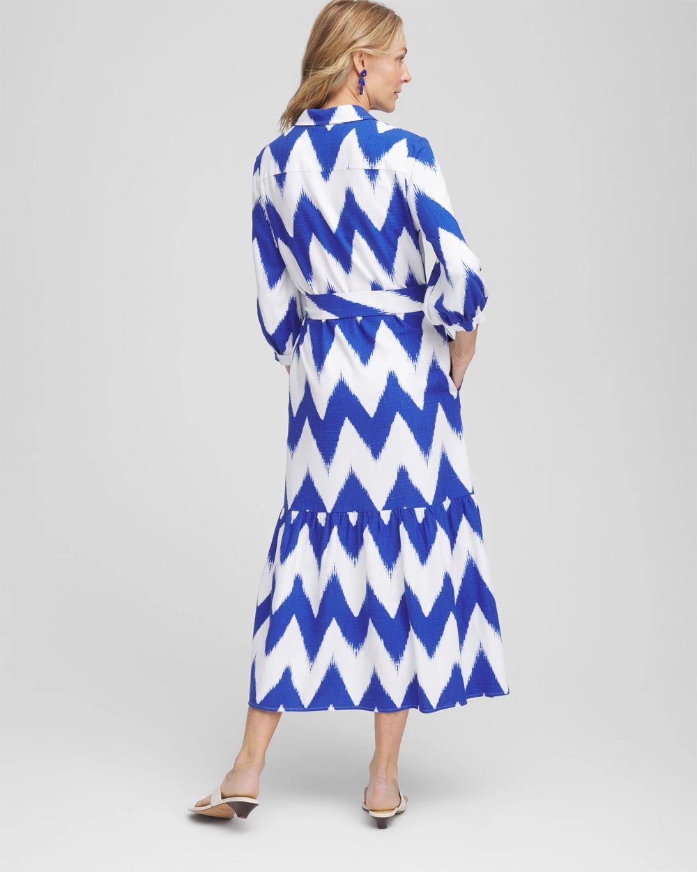Chevron Striped Shirtdress click to view larger image.