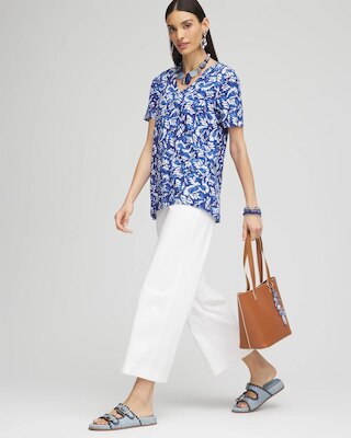 Butterfly Slub V-Neck Tee click to view larger image.