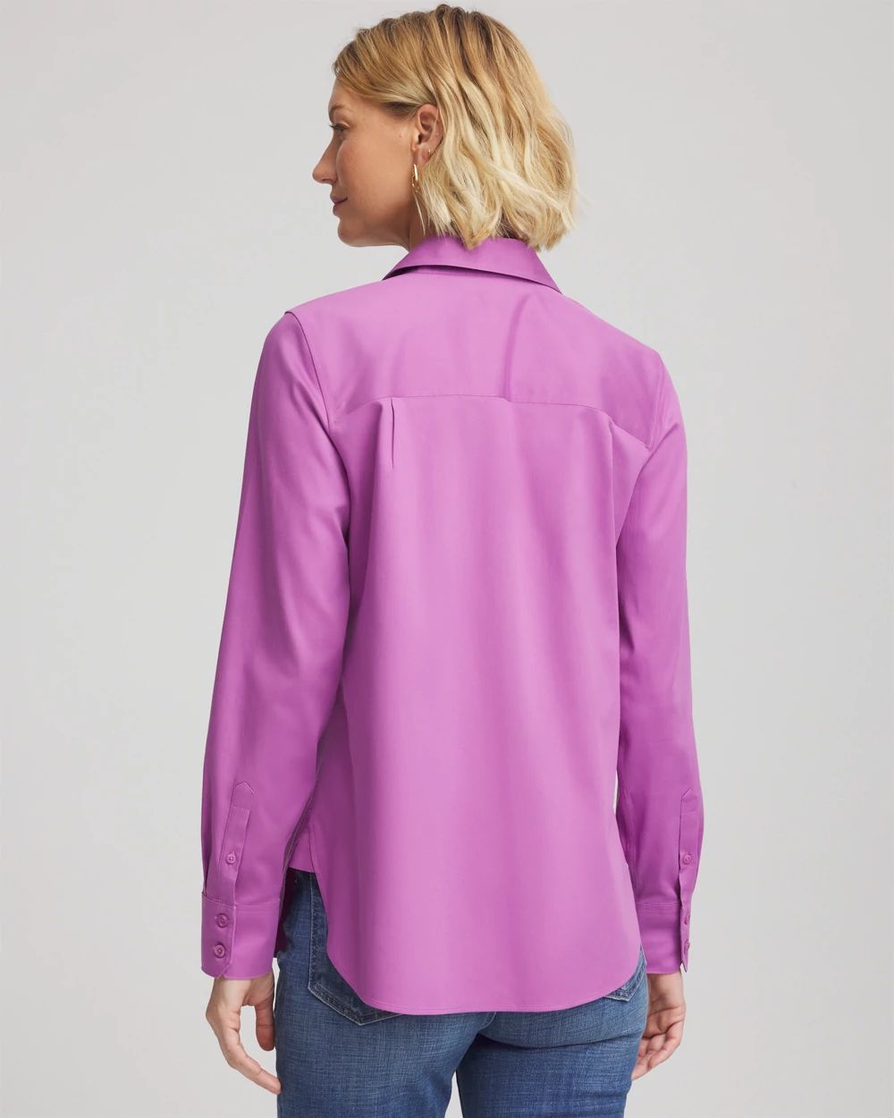 No Iron™ Stretch-Sateen Shirt click to view larger image.