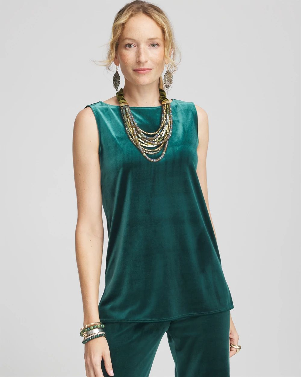 Travelers™ Velvet Side-Slit Tank