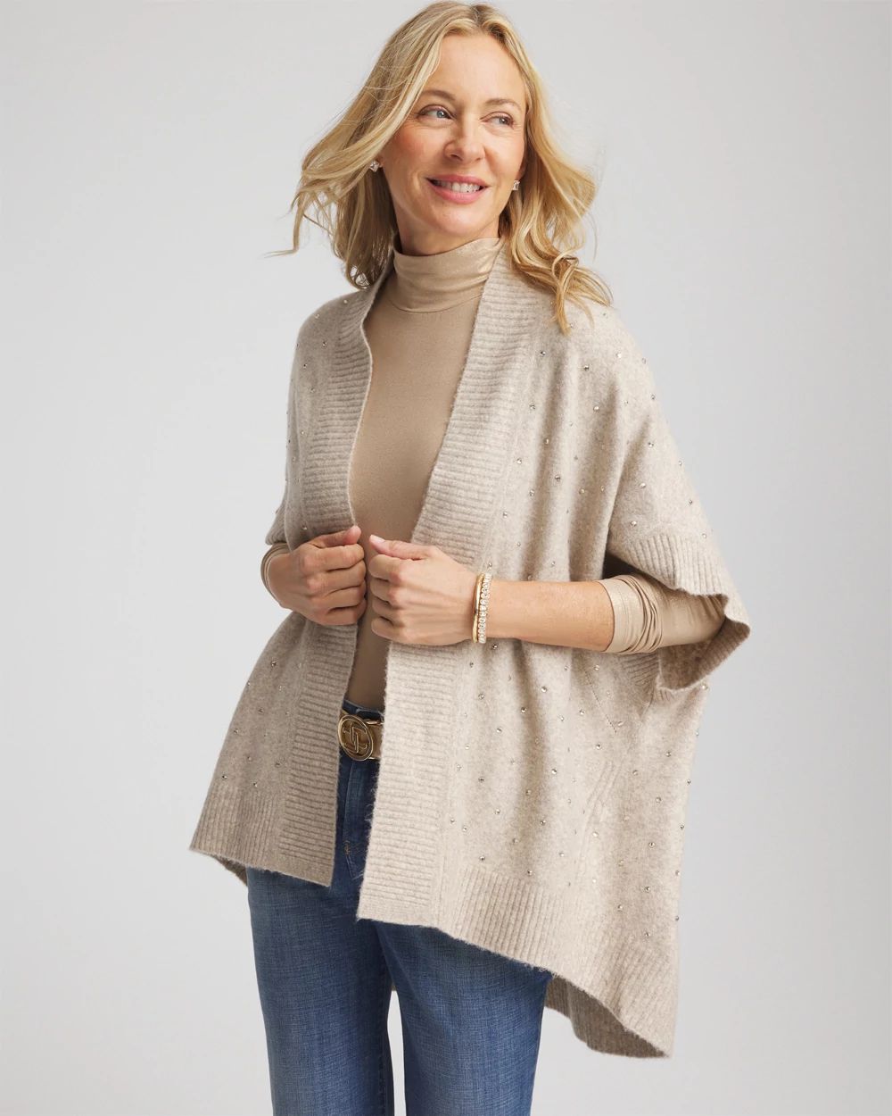 Embellished Cocoon Ruana