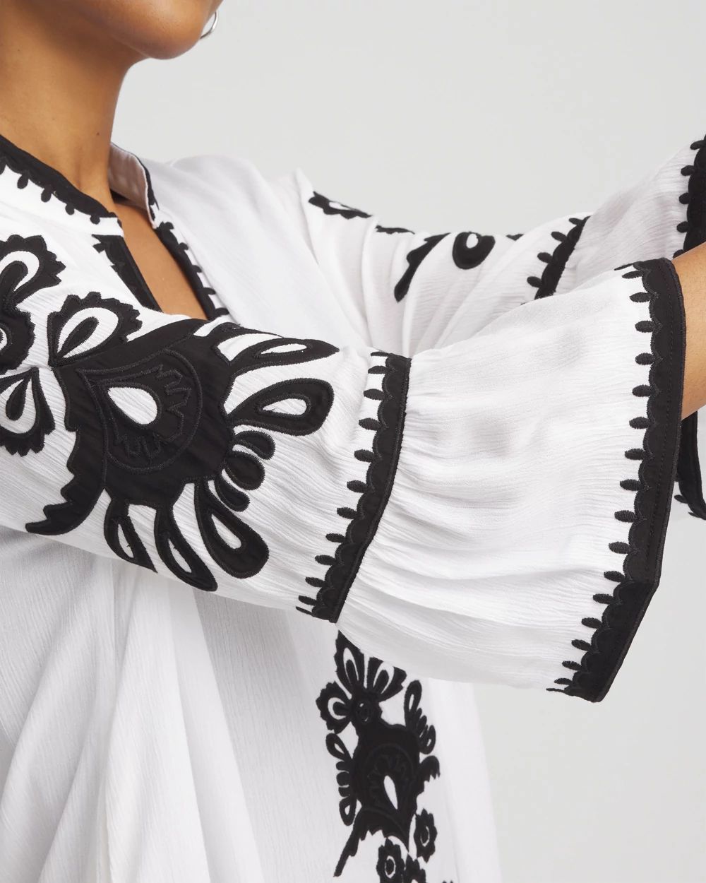 Embroidered Beach Swimsuit Cover Up