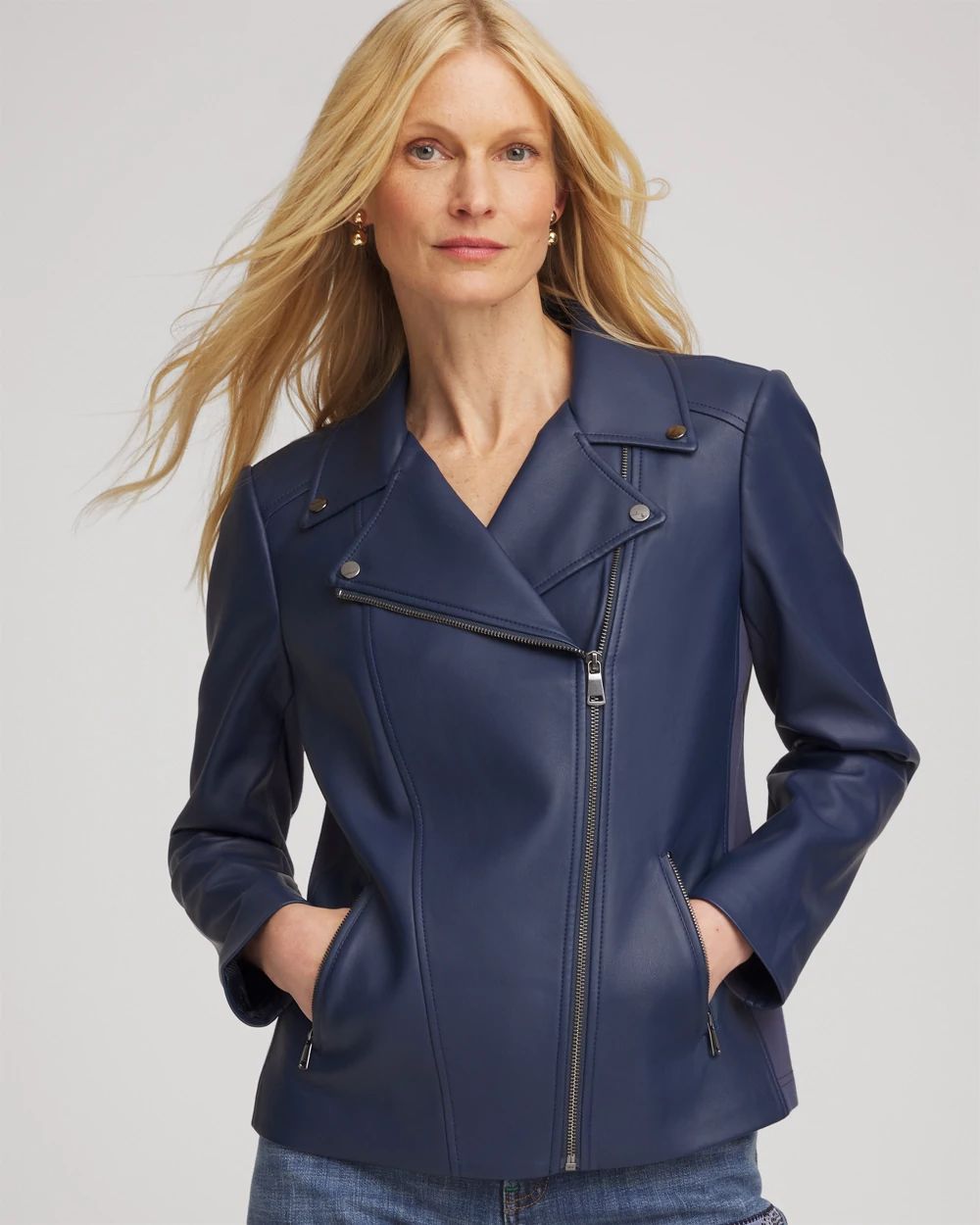 Faux Leather Moto Jacket