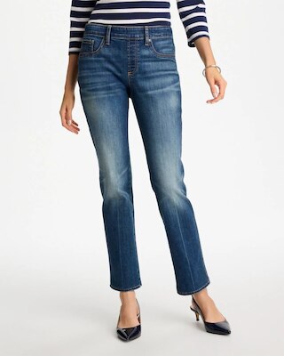 Pull-On Straight Jeans